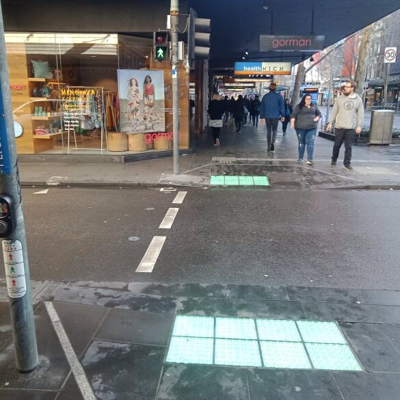 Traffic lights in Little Collins St Melbourne