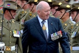 Governor General Sir Peter Cosgrove inspects the Australian Federation Guard of Honour.