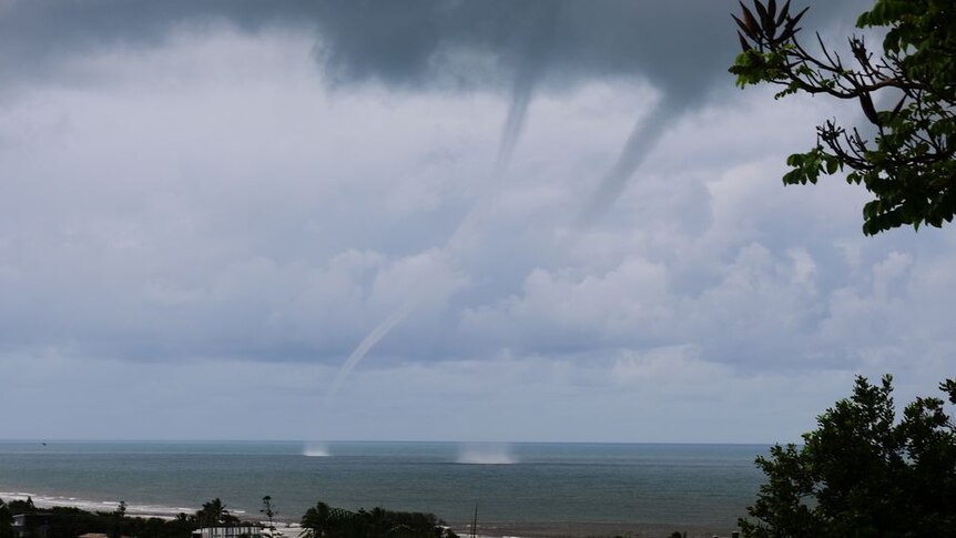 Double waterspout spotted of Farnborough Beach