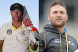 Composite image of David Warner and Brendon McCullum
