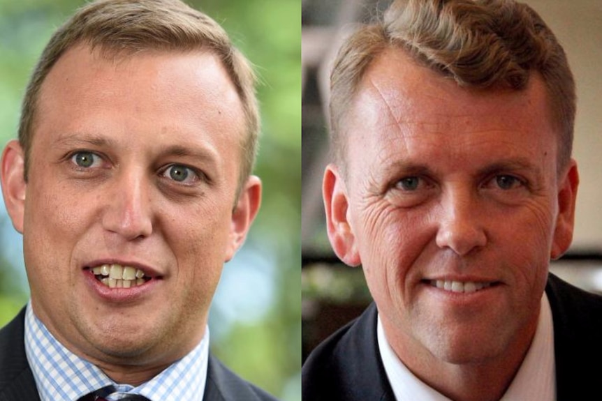 Composite image of Queensland Environment Minister Steven Miles and LNP MP Scott Emerson.