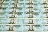 US notes roll off a printing press