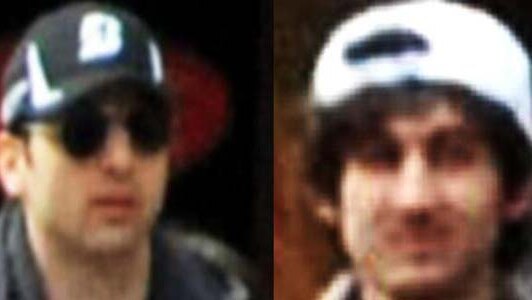 The two suspects in the Boston marathon bombings