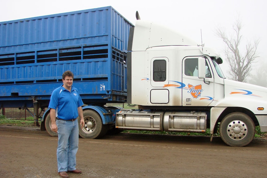 Geoff Page heads a large livestock transport firm