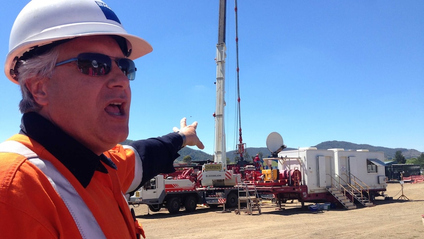 AGL's head of Gas Operations, Mike Roy at the Gloucester coal seam gas site.
