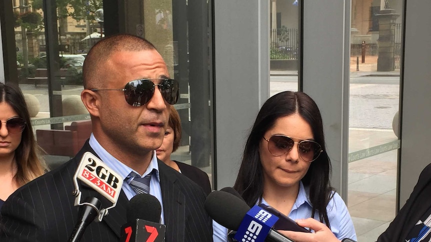 Lawyer Adam Houda (left) with Jessica Silva outside court after her manslaughter conviction was quashed.