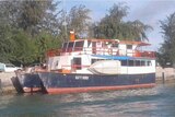 The ferry that sank off the coast of Kiribati.