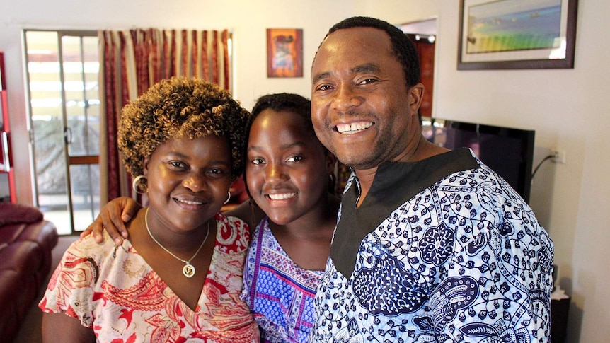 (LtoR) Martha Chitura, daughter Tatenda and husband Lawrence Chitura