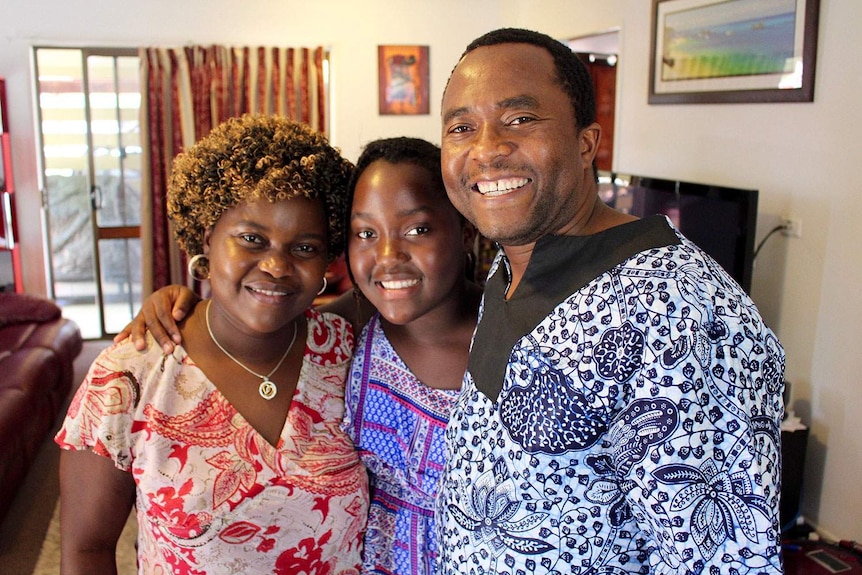 (LtoR) Martha Chitura, daughter Tatenda and husband Lawrence Chitura