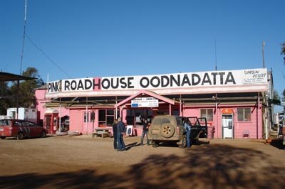 Rowie's mail run goes to the iconic Pink Roadhouse in Oodnadatta.