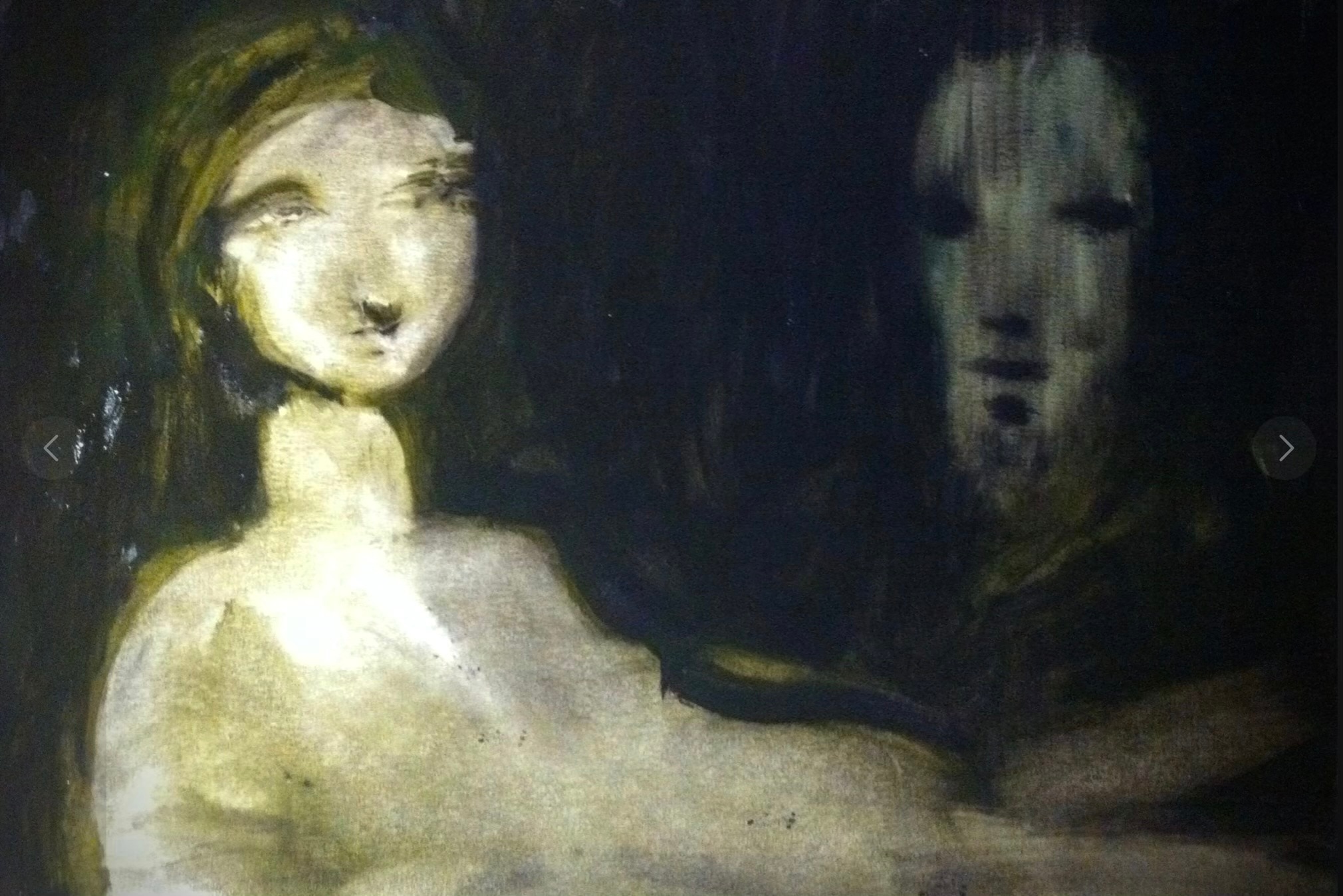 An abstract painting of a nude woman 