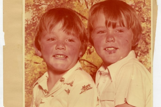 Two young boys smiling