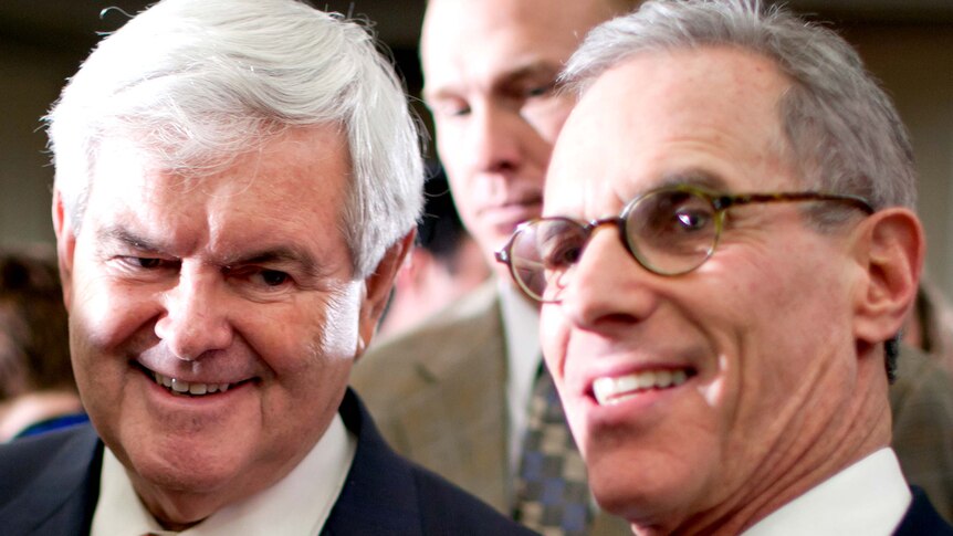Newt Gingrich (left) and Fred Karger