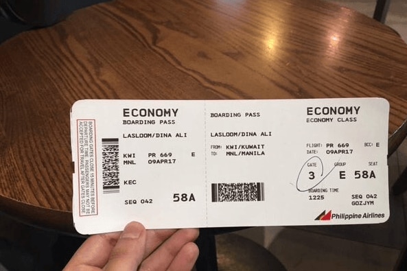 Dina Ali Lasloom's Boarding Pass