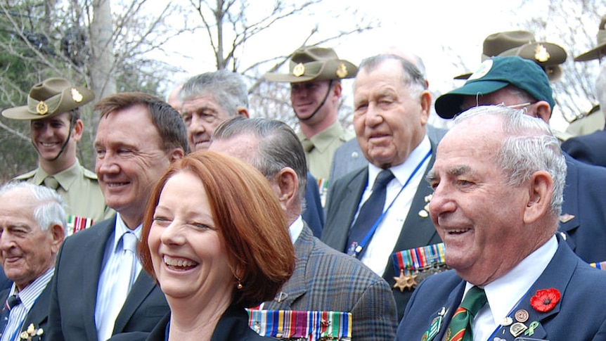 Gillard meets veterans at Kapyong