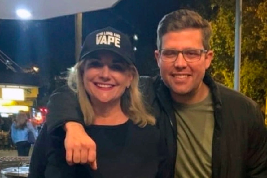 Liberal Senator Hollie Hughes pictured with Brian Marlow, the director of Legalise Vaping Australia.