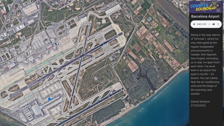 Aerial image of Barcelona airport
