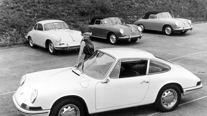 A 1963 photo of the iconic Porsche 911, designed by Ferdinand Alexander Porsche.