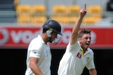 Tall pic of James Pattinson celebrating wicket of Ross Taylor