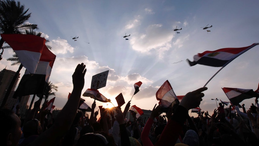 Protesters gather in Tahrir Square