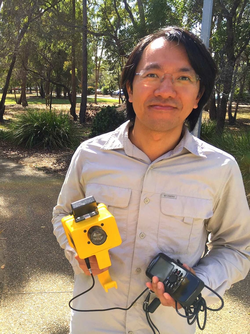 Researcher Stephen Xu will use a range of sensors to identify stress in crops and send SMS messages to growers