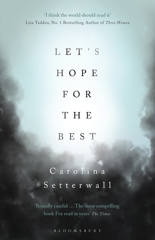 Let's Hope for the Best by Carolina Setterwall book cover featuring grey clouds parting and a bright sky