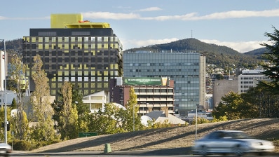 Royal Hobart Hospital redevelopment k block with helipad.