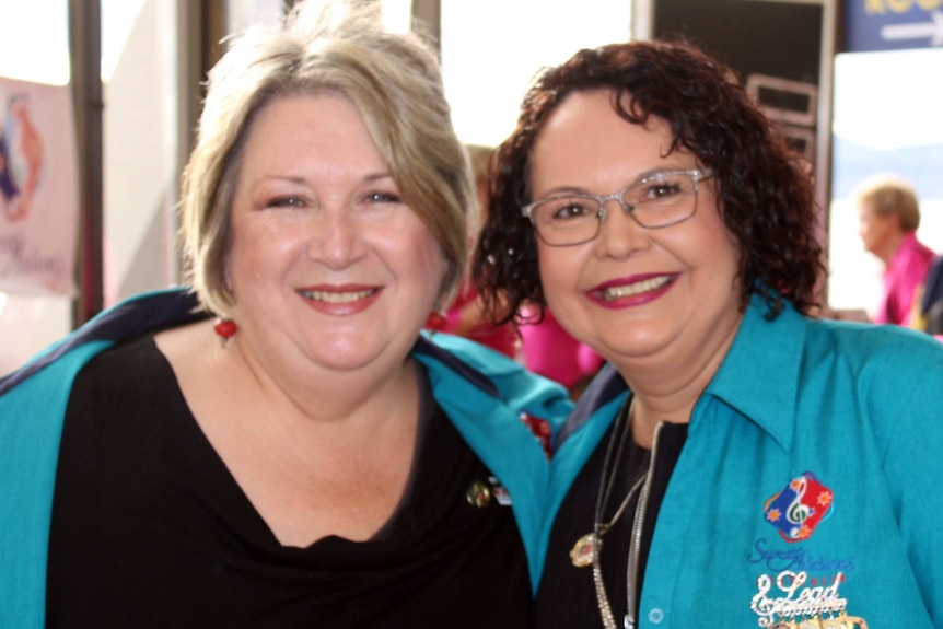 Anna-Marie Shew and Kate Hawkins live in different states but became friends through the Sweet Adelines