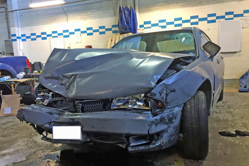 Grey car involved in fatal crash in Hobart