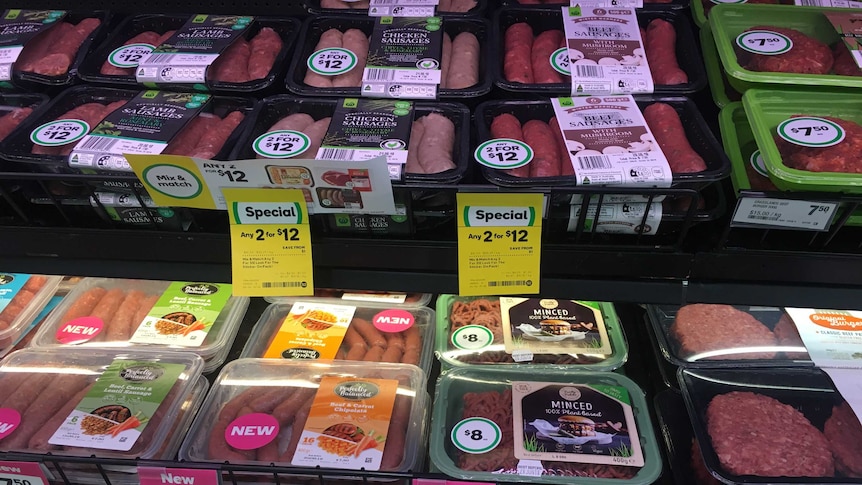 Plant-based product labelled as "mince" arrives in the meat section of Dubbo Woolworths