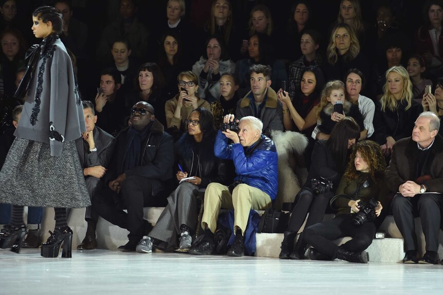 Photographer Bill Cunningham attends the Marc Jacobs Fall 2016 fashion show