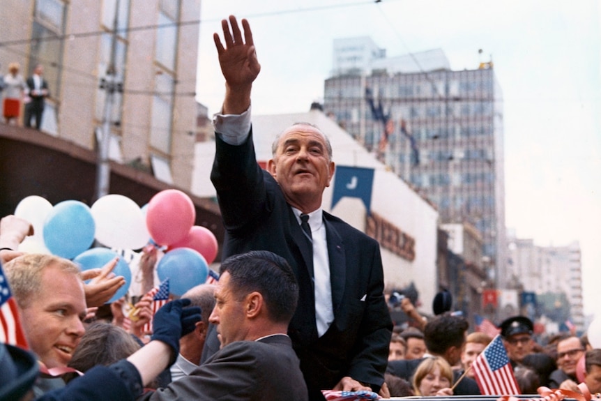 Lyndon B Johnson in Melbourne