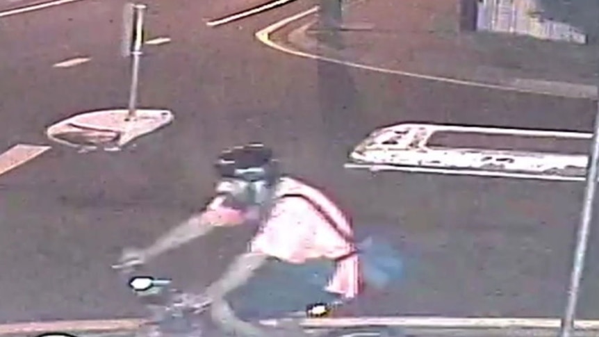 Police want to speak to this cyclist seen at Woodridge around the time Ms Kirley was killed.