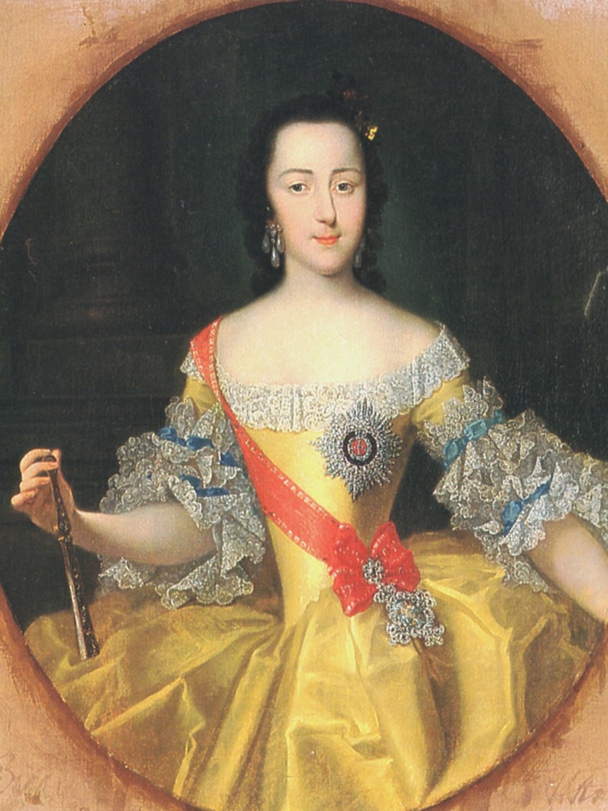 Portrait by George Christoph Grooth of the Grand Duchess Ekaterina Alekseyevna