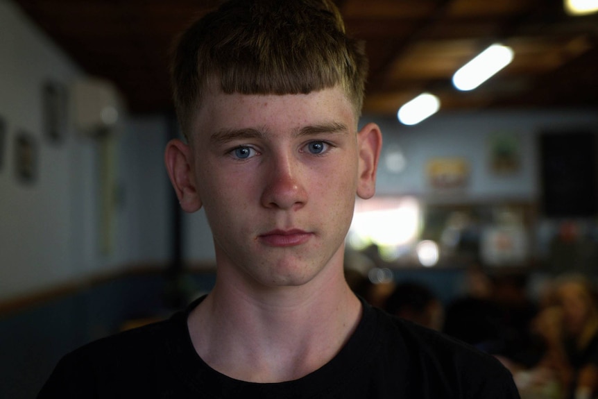 Boy with bowl cut 