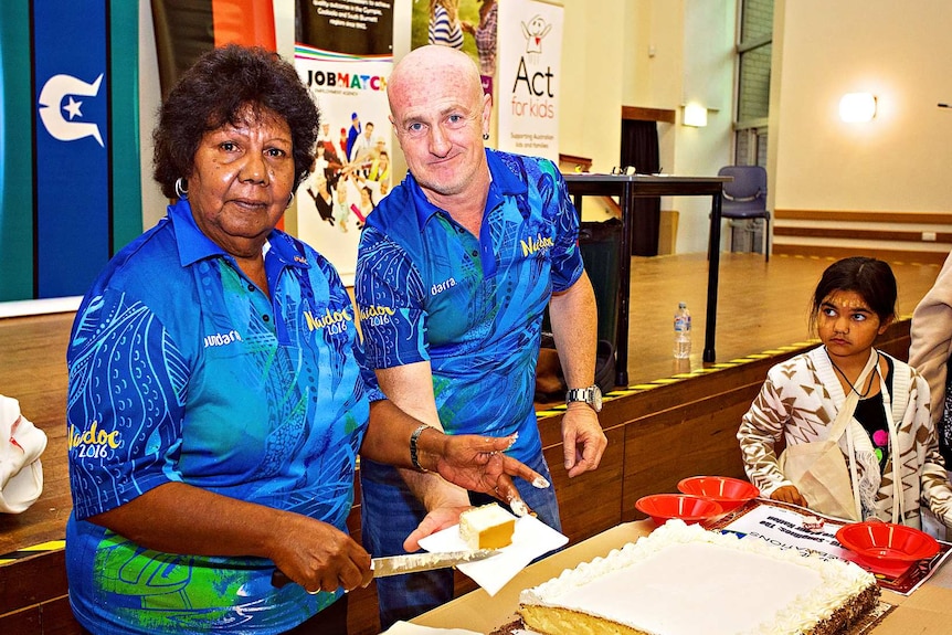 Aunty Lillian Burke and Sean Connelly  at previous NAIDOC celebrations in Gympie