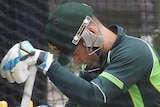 Clarke bats in the nets before day two in Adelaide