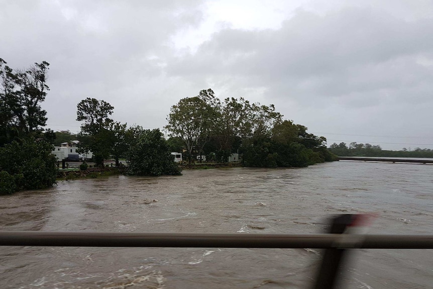 Bakers creek is rising after being inundated with rain