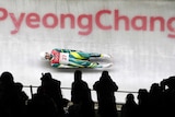 Australia's Alex Ferlazzo competes in final heats of the men's luge in Pyeongchang.