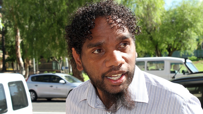 Liam Jurrah outside court in Darwin