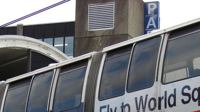 Sydney monorail at Market City