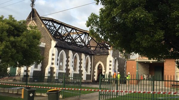 The aftermath of Geelong mosque fire