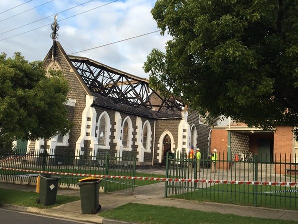 The aftermath of Geelong mosque fire