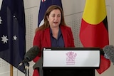 .Premier Annastacia Palaszczuk speaks at a media conference in Brisbane