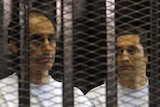 Alaa (right) and Gamal Mubarak