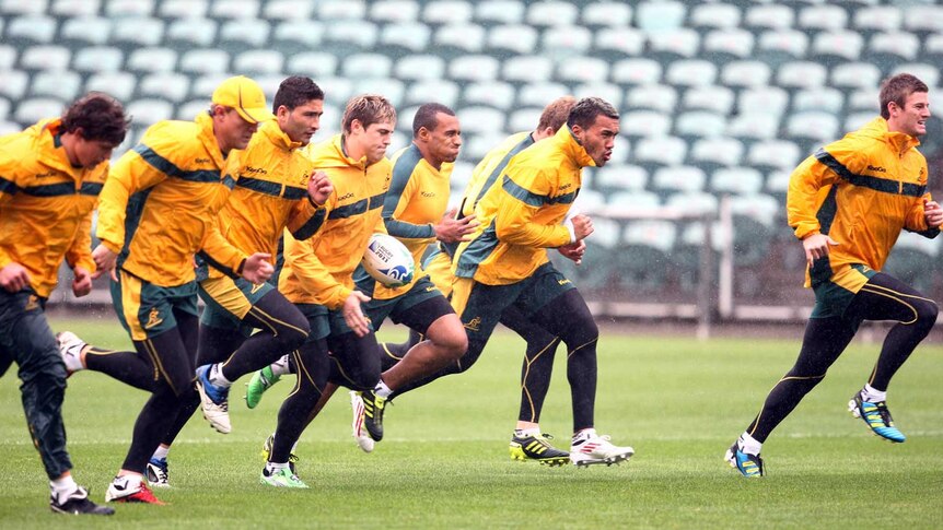 The Wallabies train in Auckland