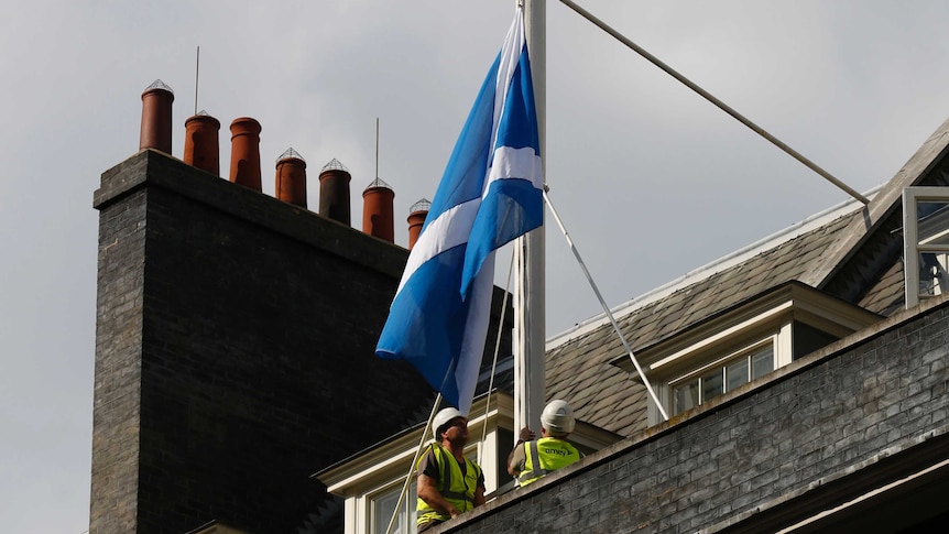 Scottish flag raised over 10 Downing Street