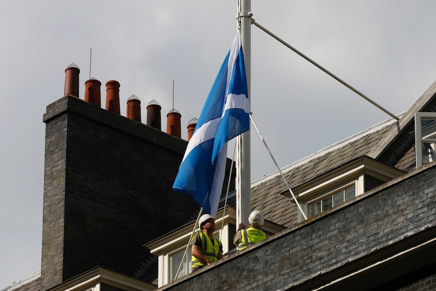 Scottish flag raised over 10 Downing Street