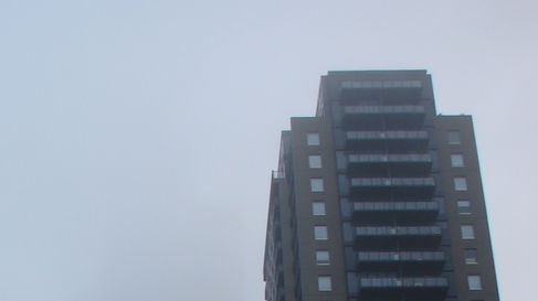 Melbourne's Eureka Tower shrouded in heavy fog