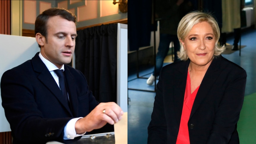 Macron and Le Pen cast their ballots